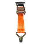 Cinta de Amarração com Catraca e Gancho J 25mmx3m até 0,8T Laranja