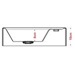 Cuba de Apoio Quadrada Branca 39,5cm Mármore Sintético MGM Ravena Plus