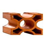 Elemento Vazado Cerâmico Diagonal Redondo 9x18x26cm Marajó