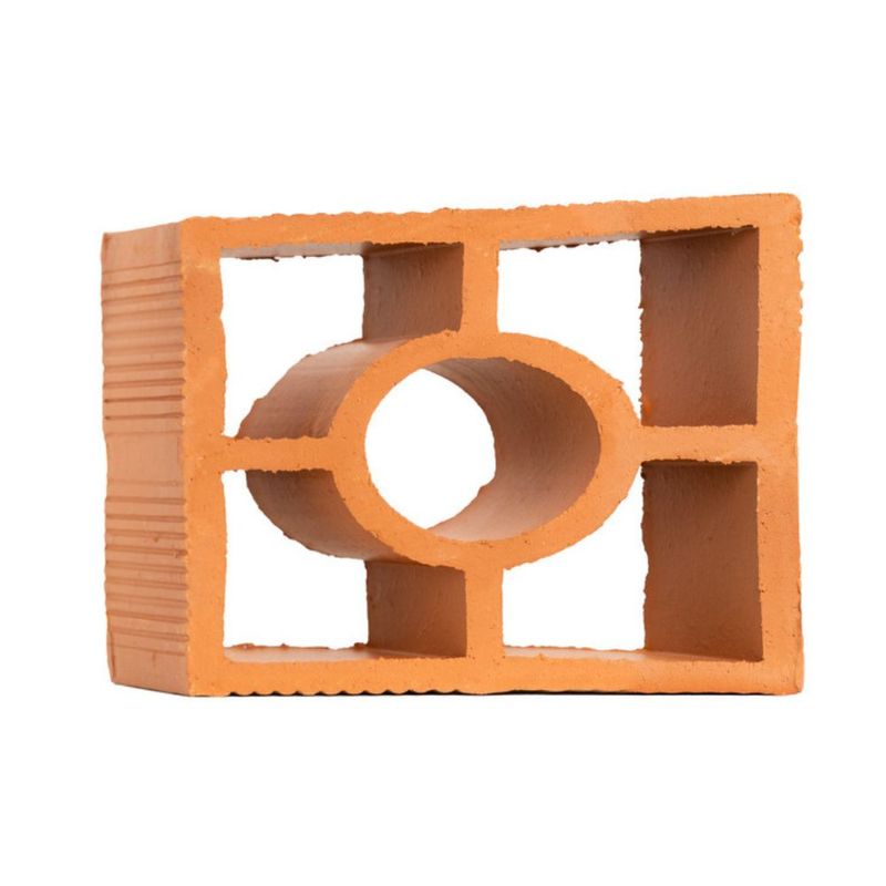 Elemento Vazado Cerâmico Diagonal Redondo 07x18x18cm Colibri