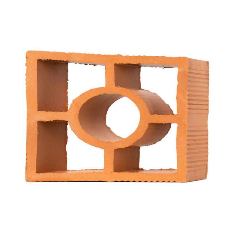 Elemento Vazado Cerâmico Diagonal Redondo 07x18x18cm Colibri