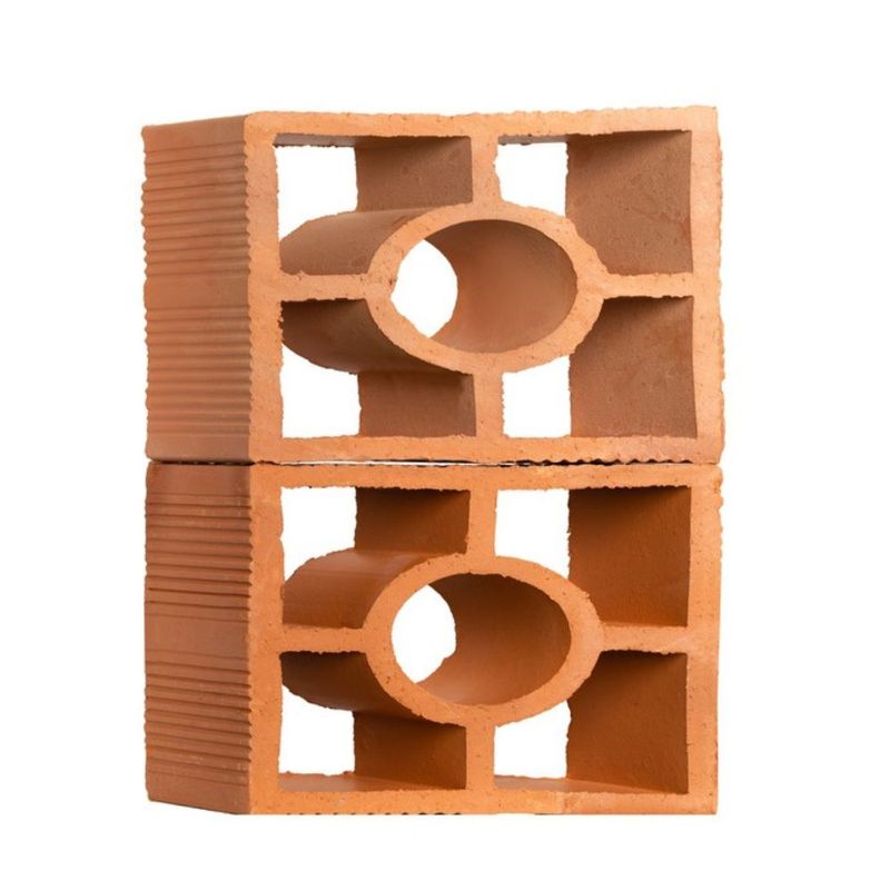 Elemento Vazado Cerâmico Diagonal Redondo 07x18x18cm Colibri