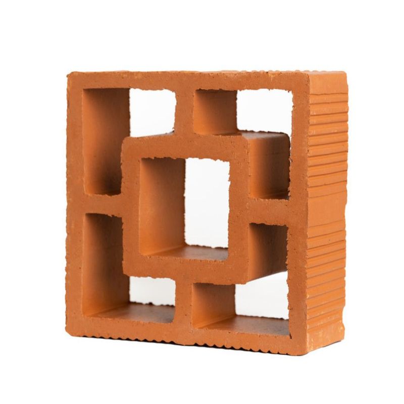 Elemento Vazado Cerâmico Reto Quadrado 07x18x18cm Colibri