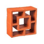 Elemento Vazado Cerâmico Reto Quadrado 07x18x18cm Colibri