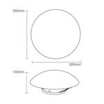 Plafon de Sobrepor Jurerê Redondo 30cm para 2 Lâmpadas E27