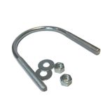 Abraçadeira Grampo U Vergalhão 1"x5/16" 5 Peças