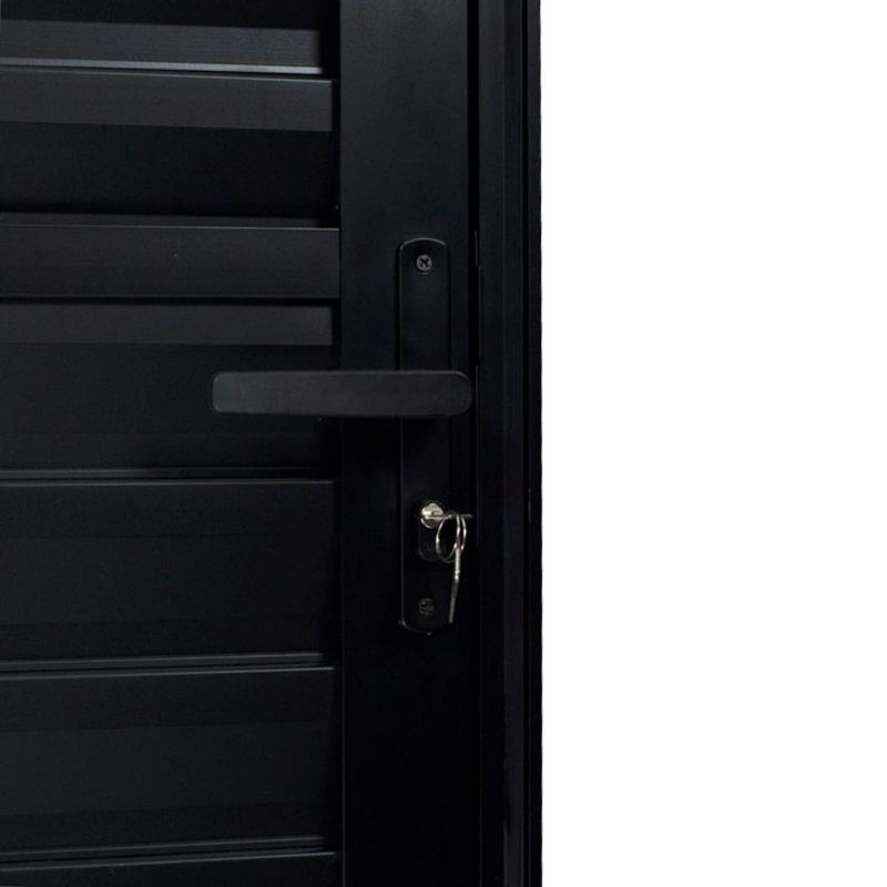 Porta Palheta Alumínio Preto Direito 210x80cm