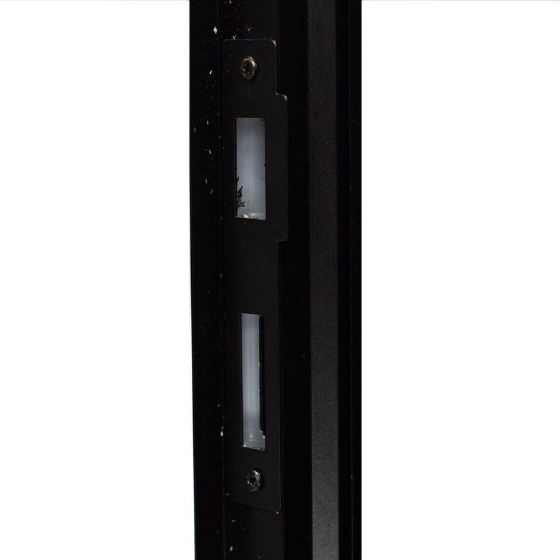 Porta Palheta Alumínio Preto Direito 210x80cm