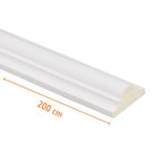 Rodameio Poliestireno Branco Frisado 4x2x200cm