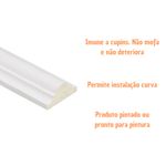 Rodameio Poliestireno Branco Frisado 4x2x200cm