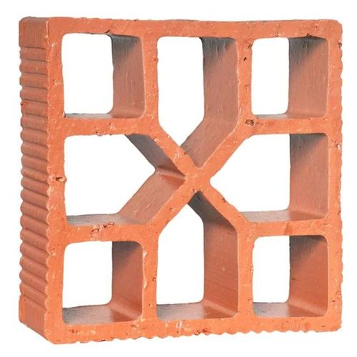 Elemento Vazado Cerâmico Reto 18x18x6,8cm Martins