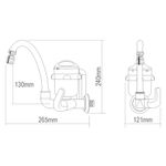 Torneira Elétrica Bica Alta de Parede Branca Fame 220V 5400W Fame