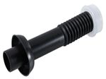 Tubo de Ligação Extensível Ajustável para Vaso Sanitário Preto Astra