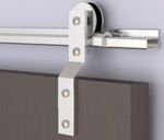 Kit para Porta de Correr Smart Até 30Kg 2m Alumínio Escovado