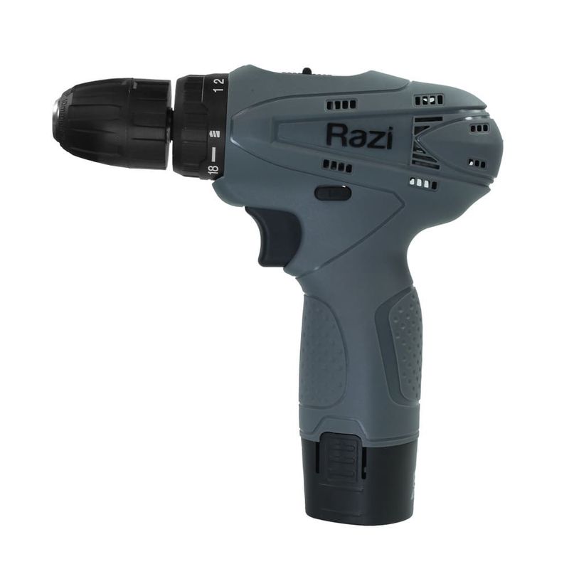 Furadeira Parafusadeira 3/8" 12V 1 Bat Com 22 Acessórios Razi