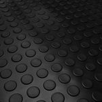 Piso Laminado PVC Moeda Preto 2mm 130x100cm