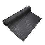 Piso Laminado PVC Moeda Preto 2mm 130x100cm