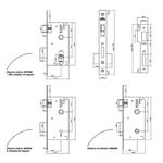Fechadura Externa Roseta Redonda Elle 40mm Inox Escovado