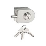 Fechadura de Pressão Porta de Vidro Pivotante Multiponto Inox Escovado