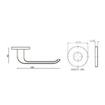 Fechadura Interna Roseta Redonda Linea 55mm Cromado
