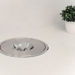 Lixeira de Embutir Clean Round 5L Cromada com Tampa e Balde Tramontina