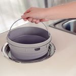 Lixeira de Embutir Clean Round 5L Cromada com Tampa e Balde Tramontina