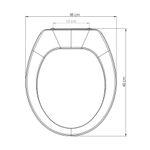 Assento Sanitário Convencional Premium PP Oval Cinza