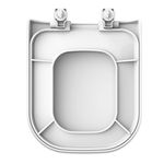 Assento Sanitário Quadra Polipropileno Quadrado Branco