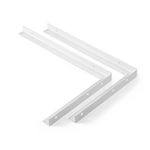 Cantoneira Valente 50cm até 110Kg Aço Branco 02 Peças