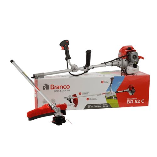 Roçadeira à Gasolina 51,7CC 1,9HP 2T Tanque 1,1 litros BR 52C Branco
