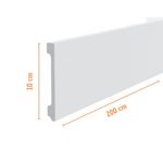 Rodapé Poliestireno Liso FN10 Branco 10x1,3x200cm