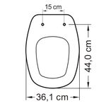 Assento Sanitário Sabatini Polipropileno Quadrado Branco