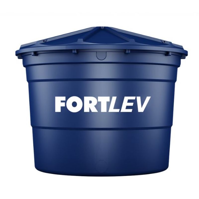 Caixa d'Água Polietileno com Tampa Azul 5000L Fortlev