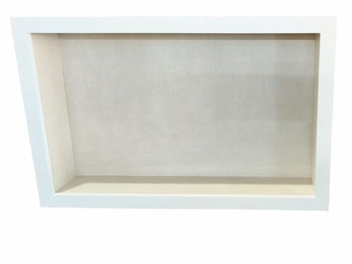 Nicho Embutir Porcelanato Grey com Borda Alumínio 30x50