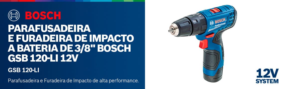 Parafusadeira e Furadeira de Impacto a Bateria Bosch